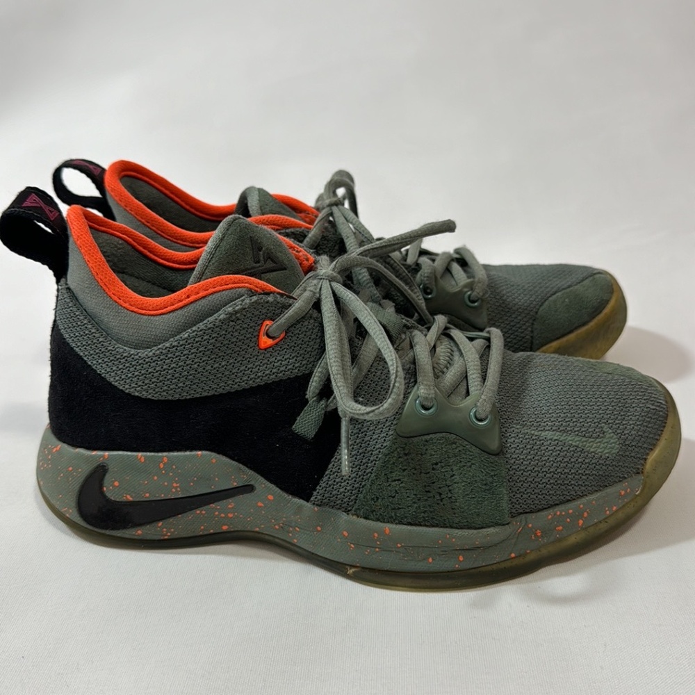 Men Youth Nike PG 2 Palmdale All Star Clay Green Black Basketball Shoes Sz 5.5Y
